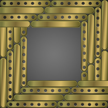 Steampunk background of thin metal plates.のイラスト素材