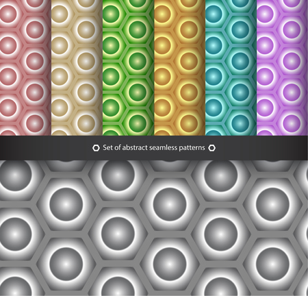 set of abstract seamless patternsのイラスト素材