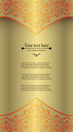 Elegant vintage card, flyer, invitation. template. Design background with ornate floral pattern. Vector illustrationのイラスト素材