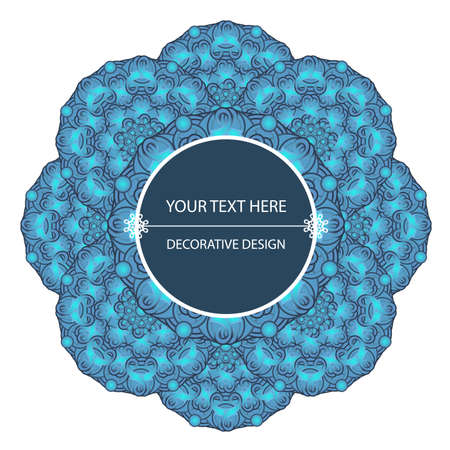decorative design element with a circular pattern. Mandala. Vector illustrationのイラスト素材