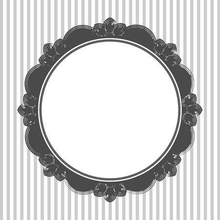 vintage, retro, round, openwork frame. Decorative wallpaper. vector illustrationのイラスト素材