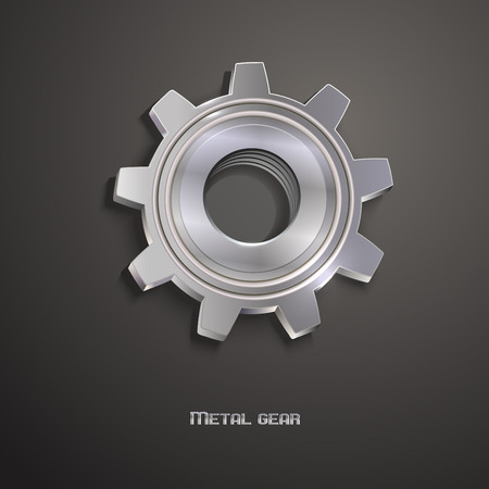 Metal iron gear. Logo icon design. Vector illustrationのイラスト素材