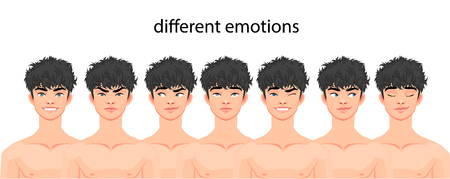 Elements for animation set of emotions. Vector illustrationのイラスト素材