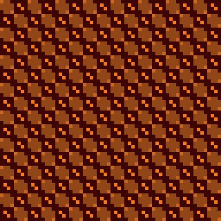 seamless geometric squares, pixel texture, vector pattern in warm brown colors