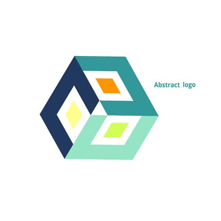 abstract geometric logo on a white background. Vector illustrationのイラスト素材