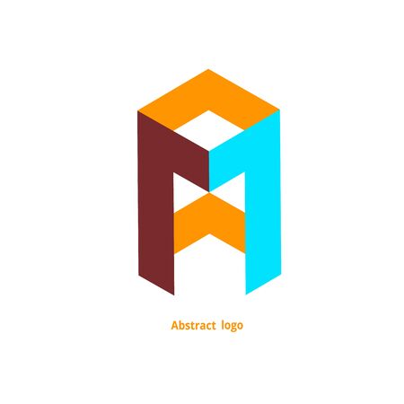 abstract geometric logo on a white background. Vector illustrationのイラスト素材