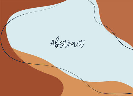 abstract aesthetic background Modern golden abstract universal background templates. Minimalistic trendy flat shapes. Presentation, booklet, print, terracotta sand style. Contemporary dynamic templateのイラスト素材