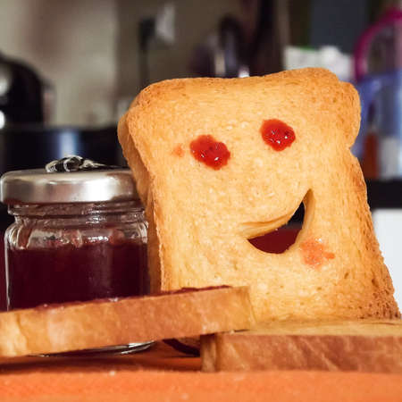 Breakfast with smileの写真素材