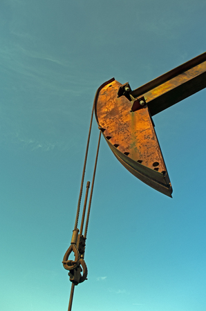 Oil pump jack - oil industry equipmentの写真素材
