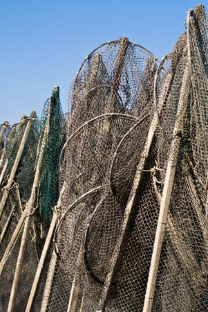 fishing netsの写真素材