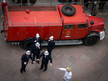 old fire truckのeditorial素材