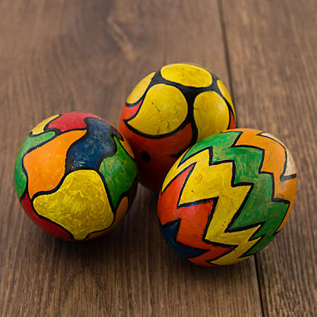 hand painted traditional Easter Eggsの写真素材