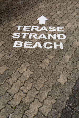 ground direction for the beach and the terrace