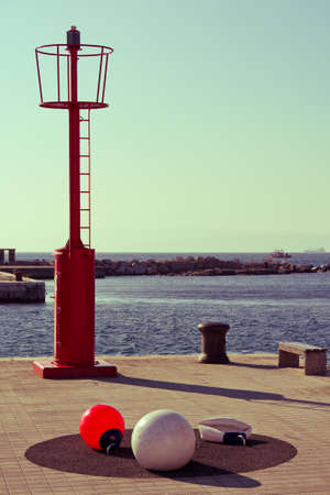 Rijeka Croatia coast, Harbor lighthouse in Rijeka port