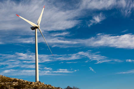 Wind-turbines on the Croatian coastの写真素材