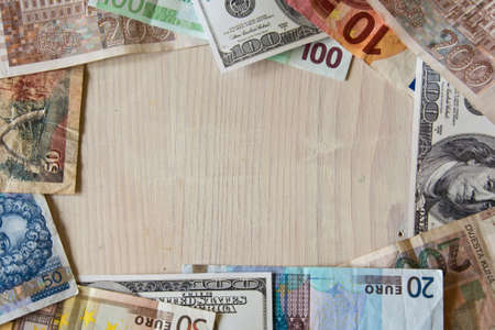 different world banknotesの写真素材