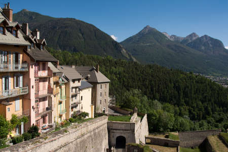 old town Briancon, Franceの写真素材