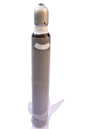 Carbon Dioxide gas cylinder Isolated with Clipping Pathの写真素材