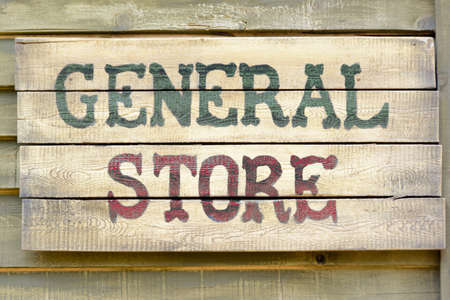 A general store wood signの写真素材