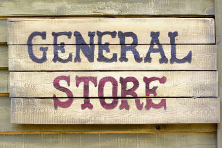 A general store wood signの写真素材
