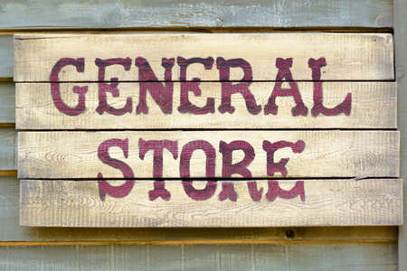 A general store wood signの写真素材