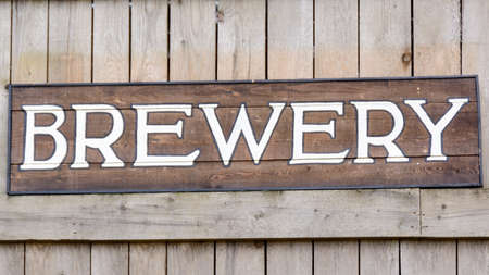 brewery sale wooden signの写真素材