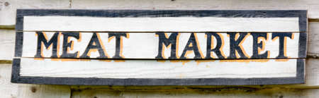 meat market text signの写真素材