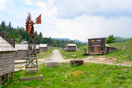 Wild west movie set ,North of Fuzine , Croatiaの写真素材