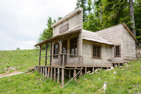 Wild west movie set ,North of Fuzine , Croatiaの写真素材
