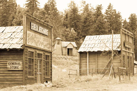 Wild west movie set ,North of Fuzine , Croatiaの写真素材