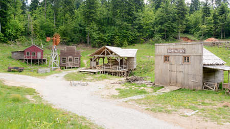 Wild west movie set ,North of Fuzine , Croatiaの写真素材