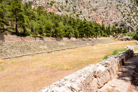 Ancient stadium at Delfi , Greeceの写真素材