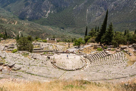 Ancient Theatre in Delfi , Greeceの写真素材