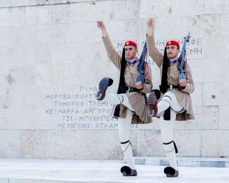 Change the guard in Athens , Greeceのeditorial素材