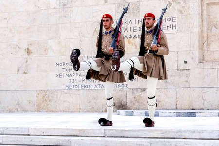 Change the guard in Athens , Greeceのeditorial素材