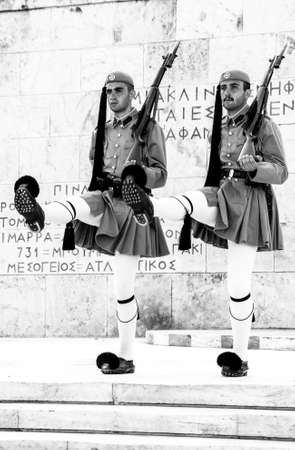 ATHENS, GREECE - JULY 21, 2017: Ceremonial changing guards in Athens