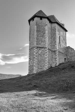 remains of the church in the fort Sokolac in the village of Brinje, Lika region, Croatiaの写真素材