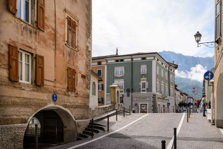 tourists visit Borgo Valsugana , Italy ,  Trentino-Alto Adige/Südtirol regionのeditorial素材