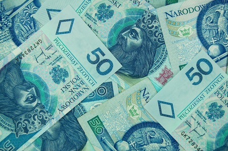 50 zloty polish banknotesの写真素材