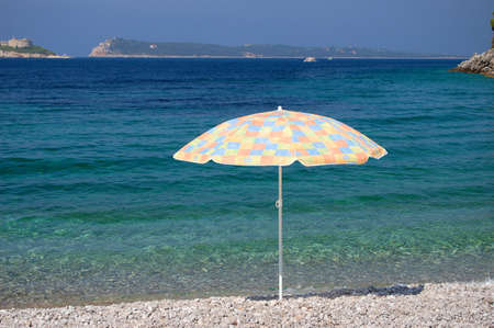 Superb picturesque scene of adriatic beach in Montenegroの写真素材