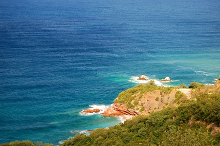 Superb picturesque scene of adriatic beach in Montenegroの写真素材
