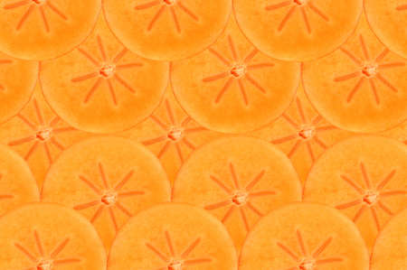 Composition made of slices of sharonの写真素材