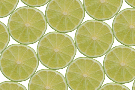 Composition made of slices of limeの写真素材