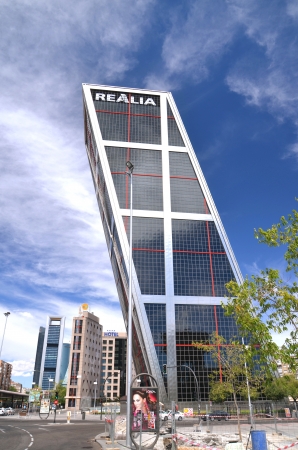 Madrid, Spain - August 25, 2012 : Gate of Europe building.のeditorial素材