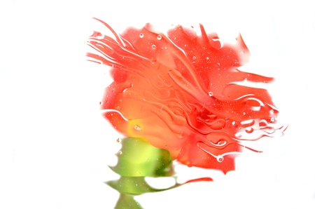 blurred red roseの写真素材