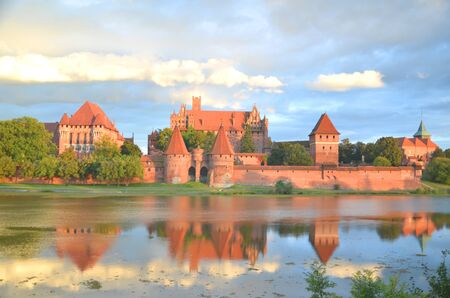 Picturesque view of Malbork castle in Pomerania region, Polandのeditorial素材