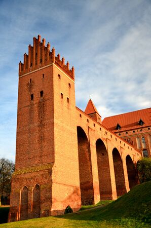 Picturesque view of Kwidzyn cathedral in Pomerania region, Polandのeditorial素材
