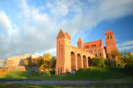 Picturesque view of Kwidzyn cathedral in Pomerania region, Polandのeditorial素材