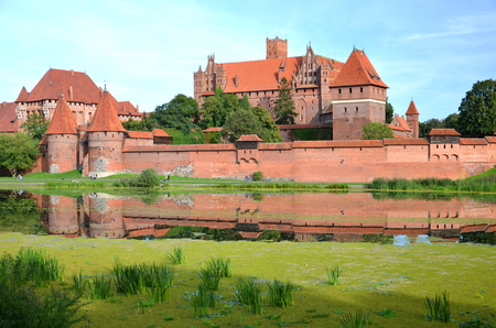 Picturesque view of Malbork castle in Pomerania region, Polandのeditorial素材