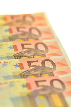fifty euro banknotesの写真素材